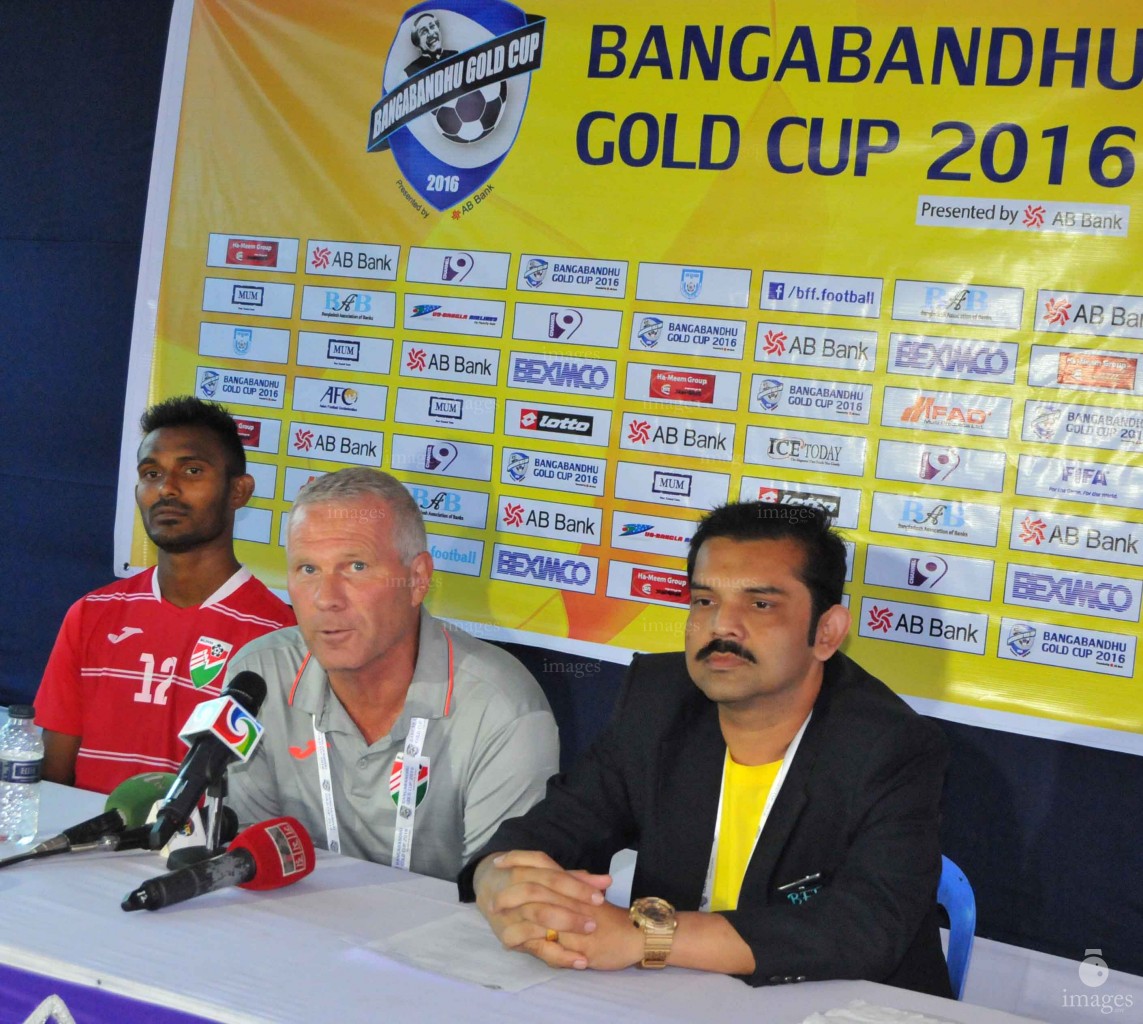 Maldives vs Cambodia in Bangubandhu Gold Cup in Dhaka, Bangladesh, Monday, January. 11, 2016.  (Photos: Bangladesh Football Federation).